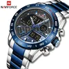 Naviforce Watches Men Top Brand Luxury Chronograph Quartz Watch Men Full Steel Clock Male Wrist Watch lelogio masculino 210517