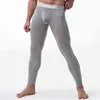 Herren Lange Unterhosen Unterwäsche Einfarbige Männliche Leggings Hombre Sexy Thermo-Unterhosen Modale Elastizität Weiche Termico Lange Unterhosen 211211