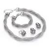 Серьги ожерелья устанавливают LZHLQ Женские металлические колье -корешки, устанавливают модные многослойные крутящие мобилы