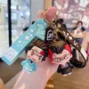 3D Demon Slayer Keychain Strap Silicone Anime Cute Tanjirou Key Chains Boy Girl Kyoujurou Bag Backpack Pendant Gifts Accessories G1019