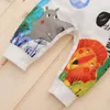 Clothing Sets Toddler Baby Clothes Infant Boys Girls Long Sleeve Cartoon Floral Elk Print Romper Jumpsuit Ropa Bodysuit Outfits