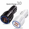 Carga rápida QC3.0 30W Dual USB carregador de carro adaptador de energia 5V 9V 12V 3.1A carregadores de carro para Iphone 12 13 14 15 samsung S20 S23 S24 GPs PC S1