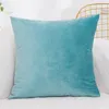 Housse de coussin en velours 40*40cm taie d'oreiller couleur unie taies d'oreiller décor à la maison canapé voiture chambre criques étui décoratif