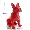 Keramik französische Bulldogge Hundestatue Dekoration Zubehör Handwerk Objekte Ornament Porzellan Tier Figur Wohnzimmer R4197 Q0525