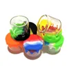 Récipients en verre Mini bouteille de pot de 6 ml avec couvercle en silicone antiadhésif pots de stockage de récipient de cire accessoires colorés