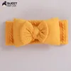 Новорожденные Детские повязки повязки Хлопок Bowknot Молоды для волос для детей Candy Color Simple Turban Geanie Bearie Симпатичные Аксессуары для волос