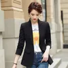 Höst Rosa Korta Blazers Slim Business Coat Spring Casual All-Match Kvinnor Jackor Retro Korea Arbete Office Lady Suit