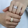 2021 Design Papillon romantique Cubic Cubic Zirconia Hip Hop Link Chaîne pour hommes Femmes Unisexe Mariage Bijoux Cadeaux Taille # 678