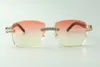 Exquisite classic XL diamond sunglasses 3524025 natural mixed buffalo horn temples glasses size 18-140 mm200P