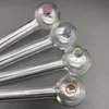 10.5cm Length Colorful Pyrex Glass Burner Pipes Oil Nail Burning Jumbo Pipe 105mm Thick Transparent Great durable Smoking Tubes 4.1 inch Glass Bowls for smokers