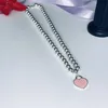 S925CNC Email Love Ball Necklace Red Blue Pink Heart Hanger Bracelet Women's Holiday Gift