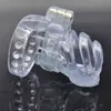 Nxy Cockrings Male Natural Resin 3d Pa Hook Chastity Cock Lock Device Anti Drop Ring Belt Bird Cage Sex Toys Adult Game for Men 1209