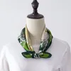 2021 Sommermarke 100% Natürliche Seidenquadrat Schal Frauen Foulard Bandana Schal Wrap Fashion Love Floral Print Dame Stirnband