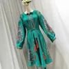 Jastie Fall Women Long Sleeve Midi Tunic Dress Retro Floral Embroidery Dresses Vestido Boho Holiday Casual Beach Dress Robe 210419