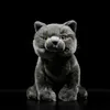 Simulation Cute British Shorthair Cat Tabby Felinae Stuffed Soft Plush Toy Grey Kitten Real Life Animal for Child New Year Gift Q02009261