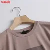 Tangada Sommer Frauen Drucken Vintage Baumwolle T-shirt Hohe Qualität T-shirts Damen Casual Tee Street Wear Top 6D36 210623