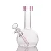 1PC Glass Round Hookah Thick Mouth Straight Rod Beaker Hookah with Glass Bowl 6 Inches