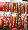 10 pçs/lote Top Mix elo de corrente Pulseira de Aço Inoxidável Man Punk Pulseira Cuff Bangle Atacado Festa Jóias Favor prata ouro