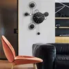 Nordic Sala de estar Home Moda Moderna Minimalista Criativo Personalidade Muda Clock Art Decoração Wall Watch 210414