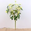 Decorative Flowers & Wreaths Simulation Flone 15 Head Mini Artificial Rose Flower Silk Bouquet For Wedding Home Party Gift Room Decoration