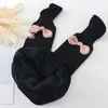 Leggings thermiques tricotés côtelés d'hiver chauds doublés de polaire avec collants chaussettes enfants en bas âge filles nourrissons bébé taille haute pantalon extensible 6 mois à 8 ans pantalon L120801