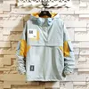 JANPAN Stile Tasca Più Grande Bianco Nero Primavera Autunno Giacca da Uomo Streetwear Bomber Abbigliamento Plus Asiatico OVERSize M-5XL 210819