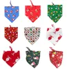 12 Färg Partihandel Hundar Bandana Dog Apparel Triangle Scarf Bibs Kerchief med nyårsstilar för jul Pet Costume Tillbehör Dekoration A141