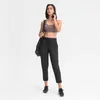 02 Yoga Crop Pants Dance Capris Studio joggers weistband drawcord fit fit ourdive ourdive provess