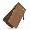 Modedesigner kortinnehavare för män och kvinnor retro långa plånböcker grossist casual handväska 002