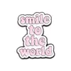 Smilie To The Word Letter Cute Broches Pin for Women Fashion Dress Coat Shirt Demin Metal Funny Broche Pins Badges Backpack Gift Jewelry