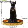 Ermakova Egyptian Cat Craft Chandelier Bougeoir Statue Résine Statue Retro Déesse Figurine Accueil Office Jardin Décoration Cadeau 210924