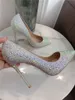 Lässige Designer-Sexy-Dame-Schuhe, Mode, Strass-Kristall, spitze Zehen, High-Heel-Pumps, dünne Absätze, Stiletto-Party-Pumps, 12 cm, 10 cm, 8 cm, große Größe 44