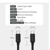 USB-C till USB-C Data Kabel PD 100W 5A Fast Laddare Dubbel typ C USB-kablar Man till Man för Sumsung N20 Mobile Hard Disk Type-C Laptop