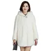 coat Winter Mink Fur Coats Womens Plus size Loose Coat Jackets Female Hooded Faux Outwear Warm Parka 211220