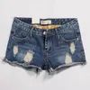 Vintage Denim Ripped Hole Cuff Women's Jeans Shorts 2021 Summer Pockets Mid Waist Sexy Ladies Bottons Female Short