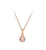 Higt Quality 18K ROSE GOLD 925 Sterling Silver Signature Circle Pendant Necklace with Original Box for Pandora CZ Diamond Disc Chain Women Jewerly