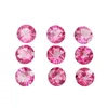 Wong Rain Top Quality 1 PCS Natural Stone 7 MM Round Pink Topaz Loose Gemstone DIY Stones Decoration Jewelry Wholesale Lots Bulk H1015