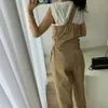 Fashion Summer Femmes Plays Cstaits Sexy One Spap Blessless High Waist Pants Rompers Casual Jumpsuit 210518