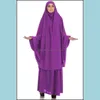 民族衣料品アパレルイスラム教徒のブルカアバヤ女性ヒジャーブドレス祈りの衣服2ペイスセットブルカニカロングキマーカフタンローブジルバブイスラム