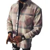 特大のシャツ2021ファッションメンズ格子縞のカジュアルルーズウールジャケットコート長袖メンズ衣料品
