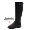 Meotina Herbst Reitstiefel Frauen Natürliche Echte Leder Flache Kniehohe Stiefel Reißverschluss Runde Kappe Hohe Schuhe Damen Winter Größe 42 210608