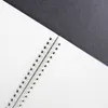 Enkel söt stil Transparent PP Cover Silver Double Coil Ring Spiral Notebook Dagbok Blank Dot Grid Line Inside Paper A5 A6 B5 210611