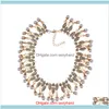 Collares Colgantes Joyería Joyería de moda Perlas simuladas Collar Gargantillas Maxi Collar Colgante Para Mujer Declaración de Boda Joyería de Lujo