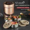 Portable Outdoor Large Capacity 304 Stainless Steel Vacuum Insulation Bento Lunch Box Leak-Proof Food Container Food Thermos 211108