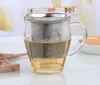 100st Rostfritt stål Metal Mesh Loose Leaf Tea-silfödare Infusers med matkvalitetsfilter Herbal Spice-filterdiffusor