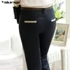 OL Office Work Wear Suit Pants Women High midja Skinny Slim Formal Pencil Pants Female Byxor Bottoms Pantalon Mujer 210412