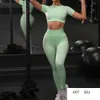 Йога набор женщин рубашки тренировки спортивный бюстгальтер бесшовные высокие легинги
