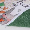 Honlaker Hello Rabbit Flanell saugfähige rutschfeste Matte Badezimmer-Toilettenmatten-Set Badteppiche Toilettenbezüge 210401