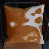 Zwierzęca poduszka na poduszkę tygrys krowy lampart miękki polarowa sofa samochód faux furt rzut poduszka pudełka pluszowa wystrój domu poduszka/dekoracja