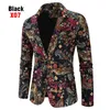 Fashion Men Slim Fit Casual Blazers Printing Suits Coat Man Clothes Suit Jackets Chinese Style Single Breasted Men's &